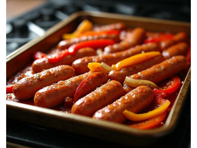 A sheet pan loaded with perfectly roasted sausage, bell peppers, and onions, sizzling hot and ready in 30 minutes.
